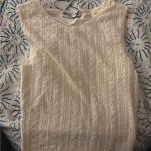 Princess Polly Ivory Textured Top